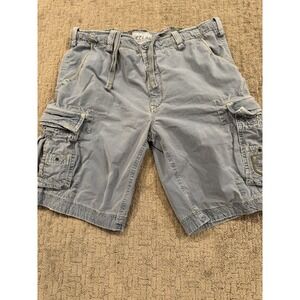 Jet Lag Cargo Shorts Mens 42 Blue Cotton Vintage Drawstring Y2K Baggy Skate (J1)